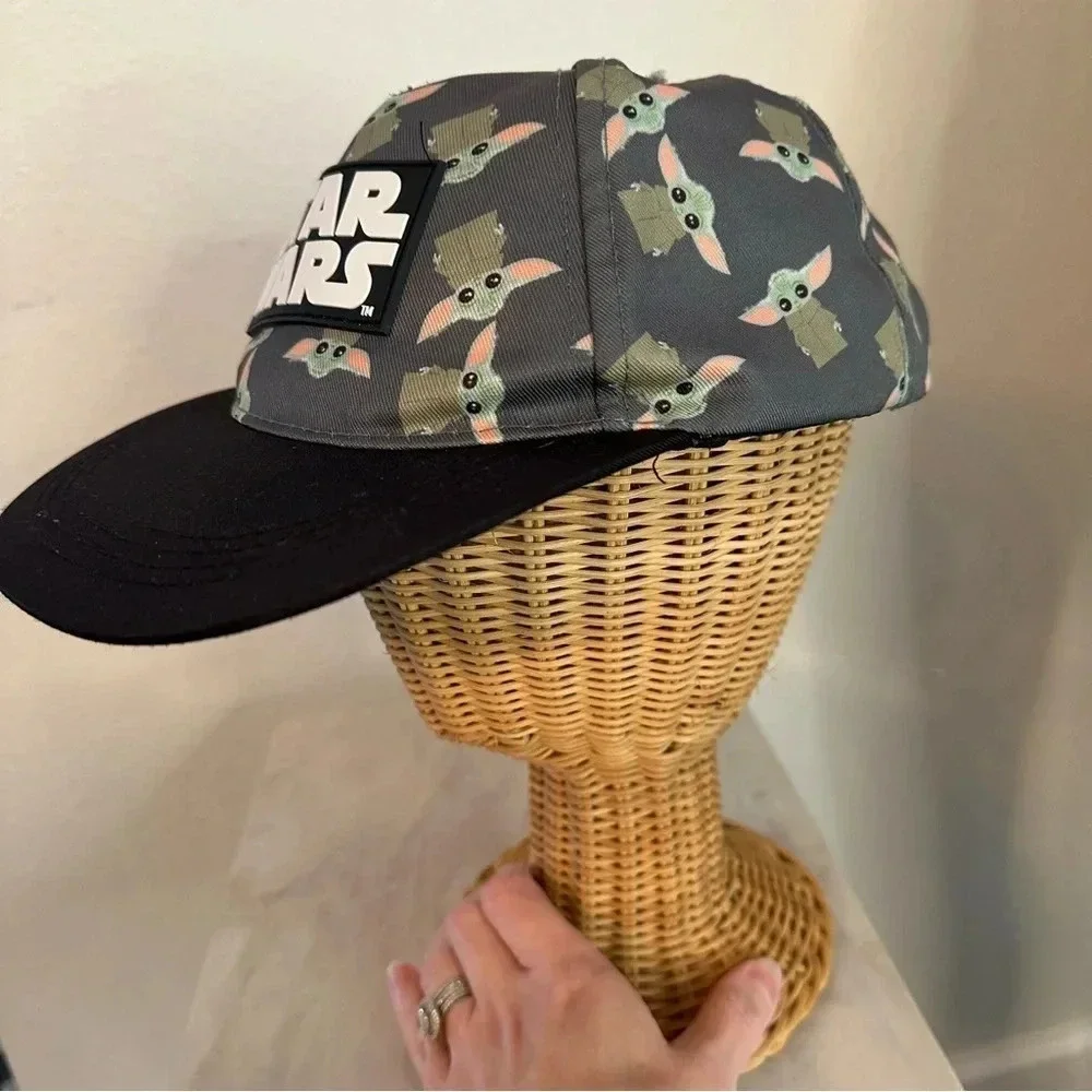 Star Wars Yoda All Over Print Baseball Hat Adjustable Snap Back Cap
